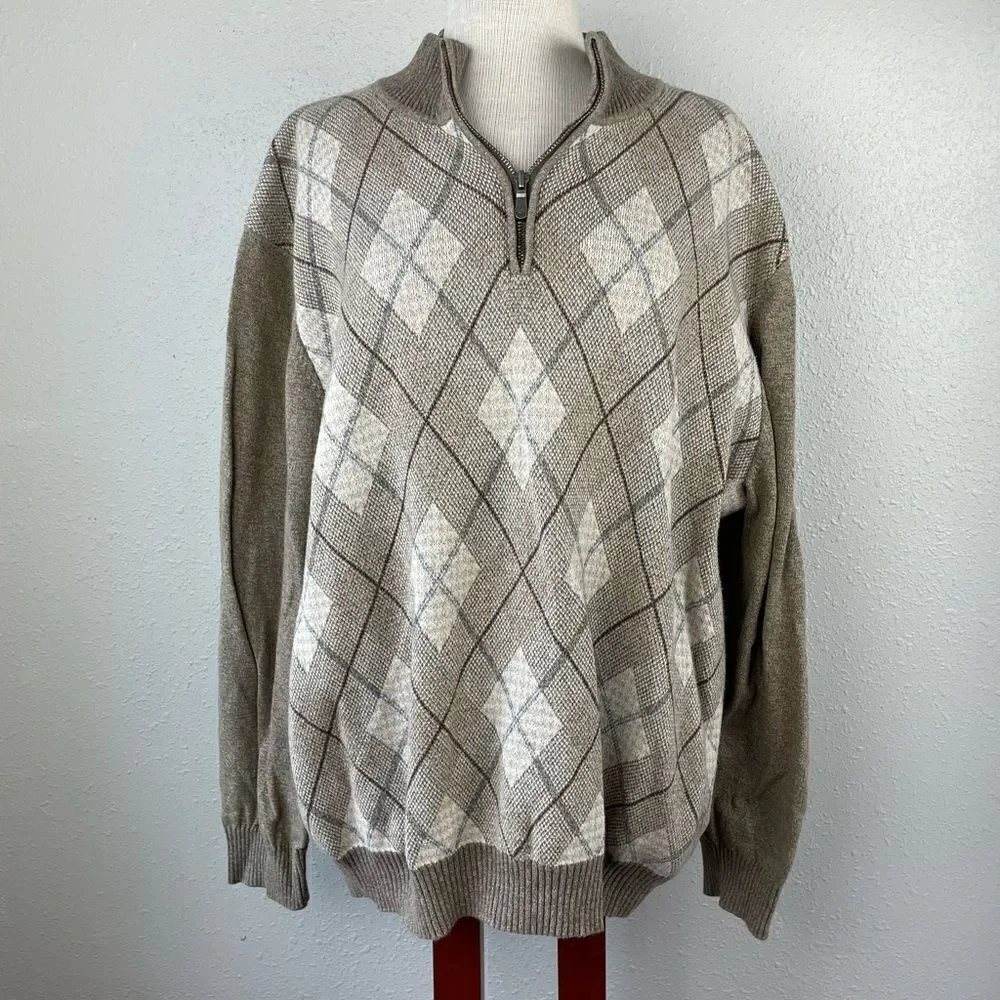 Joe Joseph Abboud Quarter Zip Sweater Size XXL EUC